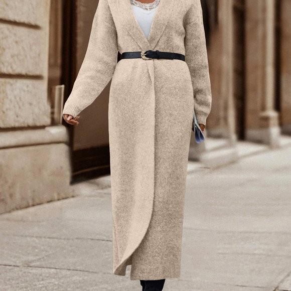 Apricot Casual Womens Shawl Collar Drop Shoulder Duster Cardigan - Picture 3 of 5